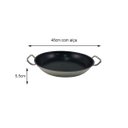 Ver imagem 2 de Panela Wok Ferro Fundido Antiaderente Alças Tacho Paella Frigideira Comidas Japonesa Yakisoba 38cm