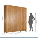Ver mais imagens de Guarda Roupa Roupeiro Flórida 6 Portas 4 Gavetas Tigus Baby Amadeirado