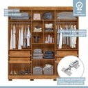 Ver imagem 3 de Guarda Roupa Roupeiro Flórida 6 Portas 4 Gavetas Tigus Baby Amadeirado