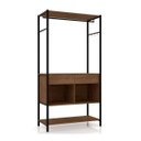 Ver imagem 2 de Guarda-roupa Closet 2 Gavetas Paris 8528 Preto/demolição Fosco