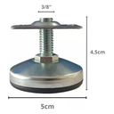 Ver imagem 5 de Kit 4 Sapata Pé Nivelador Móveis Regulável Reforçada 5cm Aguenta 250kg Cada