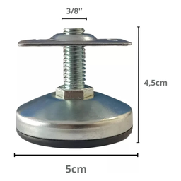 Kit 4 Sapata Pé Nivelador Móveis Regulável Reforçada 5cm Aguenta 250kg Cada - 5