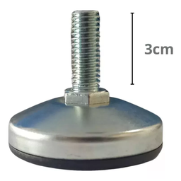 Kit 4 Sapata Pé Nivelador Móveis Regulável Reforçada 5cm Aguenta 250kg Cada - 3