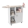 Tábua Mesa Passar Roupas Miami Gabinete Armário 1 Porta Suporte Branco - 2