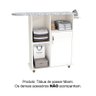 Tábua Mesa Passar Roupas Miami Gabinete Armário 1 Porta Suporte Branco - 3