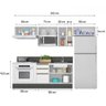 Cozinha Modulada 08 Peças 100% MDF Kali Premium Branco Nicioli - 2