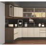 Cozinha Modulada 08 Peças 100% MDF Kali Premium Amendoa Arezzo Rust Nicioli - 3