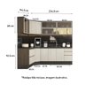 Cozinha Modulada 08 Peças 100% MDF Kali Premium Amendoa Arezzo Rust Nicioli - 2