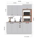Ver imagem 4 de Armário de Cozinha Modulada Compacta Fidelitá Nara 100% MDF 3 Peças 190cm 10 Portas 2 Gavetas sem