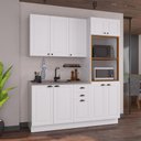 Ver imagem 1 de Armário de Cozinha Modulada Compacta Fidelitá Nara 100% MDF 3 Peças 190cm 10 Portas 2 Gavetas sem