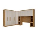 Ver imagem 1 de Guarda-Roupa Casal 12 Portas 7 Peças Modulado Cairo Marrom/Cumaru/Fendi