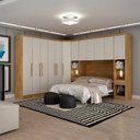 Ver imagem 6 de Guarda-Roupa Casal 12 Portas 7 Peças Modulado Cairo Marrom/Cumaru/Fendi