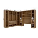 Ver imagem 3 de Guarda-Roupa Casal 12 Portas 7 Peças Modulado Cairo Marrom/Cumaru/Fendi