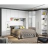 Quarto Modulado Completo Casal 100% Mdf 07 Peças Exclusive Branco Henn - 1