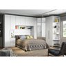 Quarto Modulado Completo Casal 100% Mdf 07 Peças Exclusive Branco Henn - 9