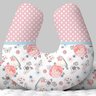 Almofada de Amamentação Travesseiro Flores Aviões Rosa Pássaros - 1
