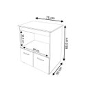 Ver imagem 4 de Balcão Multiuso Angela 2 Portas com Espaço para Forno Moblis: Savana Preto