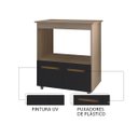 Ver imagem 3 de Balcão Multiuso Angela 2 Portas com Espaço para Forno Moblis: Savana Preto