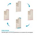 Ver imagem 5 de Guarda-Roupa Solteiro 2 Portas 4 Gavetas com Espelho Flex Color 100% MDF 110cm Zínia Espresso Móveis Branco/Rosa/Azul/Lilás