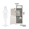 Guarda Roupa Solteiro 110cm 2 Portas e 4 Gavetas com Espelho Flex Color 100% Mdf Melissa  - 4