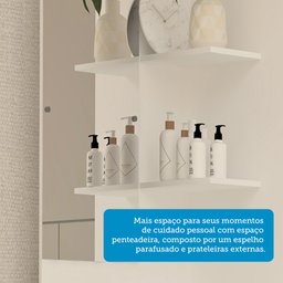 Guarda Roupa Solteiro 110cm 2 Portas e 4 Gavetas com Espelho Flex Color 100% Mdf Melissa  - 11