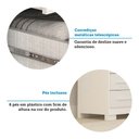 Ver imagem 6 de Guarda-Roupa Solteiro 2 Portas 4 Gavetas com Espelho Flex Color 100% MDF 110cm Zínia Espresso Móveis Branco/Rosa/Azul/Lilás