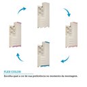 Ver imagem 5 de Guarda Roupa Solteiro 110cm 2 Portas e 4 Gavetas com Espelho Flex Color 100% Mdf Melissa 
