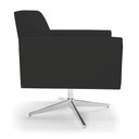 Ver imagem 4 de Kit 2 Poltronas Giratória Viena Gomada Veludo Preto Base Cromada - D’Rossi
