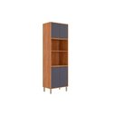 Ver imagem 1 de Paneleiro de Cozinha Celeste 4 Portas 4 Prateleiras MDF 70cm Cinamomo-Titanium MGM