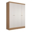 Ver imagem 5 de Guarda-roupa Solteiro 4 Portas Jacob 135 Cm - Carvalho C/ Off White