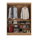 Ver imagem 6 de Guarda-roupa Solteiro 4 Portas Jacob 135 Cm - Carvalho C/ Off White