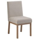 Ver imagem 2 de Conjunto 4 Cadeiras de Jantar Suíça Tecido Linho Cinza + Mesa com Tampo Branco - Poltronas do Sul