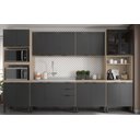 Ver imagem 2 de Cozinha Modulada Completa 18 Portas 02 Gavetas Firenze Avena Touch Grafito Demóbile