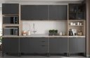 Ver imagem 2 de Cozinha Modulada Completa 18 Portas 02 Gavetas Firenze Avena Touch Grafito Demóbile