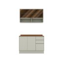 Ver imagem 3 de Cozinha Compacta 2 Peças em MDF Fineze Areia e Cinamomo
