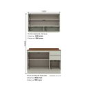 Ver imagem 4 de Cozinha Compacta 2 Peças em MDF Fineze Areia e Cinamomo