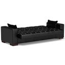 Ver imagem 6 de Sofá Cama Decorativo 210cm Beesley Pu Preto Brilho - Gran Belo