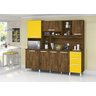 Armário Cozinha Completa 7 Portas Malbec Amarelo - 2