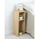 Ver imagem 2 de Kit 2 Mesa de Cabeceira Carvalho Cama Solteiro Quarto Sala 20cm