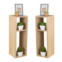 Ver imagem 1 de Kit 2 Mesa de Cabeceira Carvalho Cama Solteiro Quarto Sala 20cm