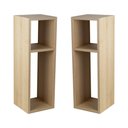 Ver imagem 4 de Kit 2 Mesa de Cabeceira Carvalho Cama Solteiro Quarto Sala 20cm