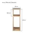 Ver imagem 3 de Kit 2 Mesa de Cabeceira Carvalho Cama Solteiro Quarto Sala 20cm