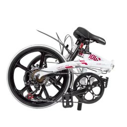 Bicicleta Dobrável Pliage Alloy Two Dogs Alumínio Aro 20 Shimano 7V:Branco/Único/Unissex - 3