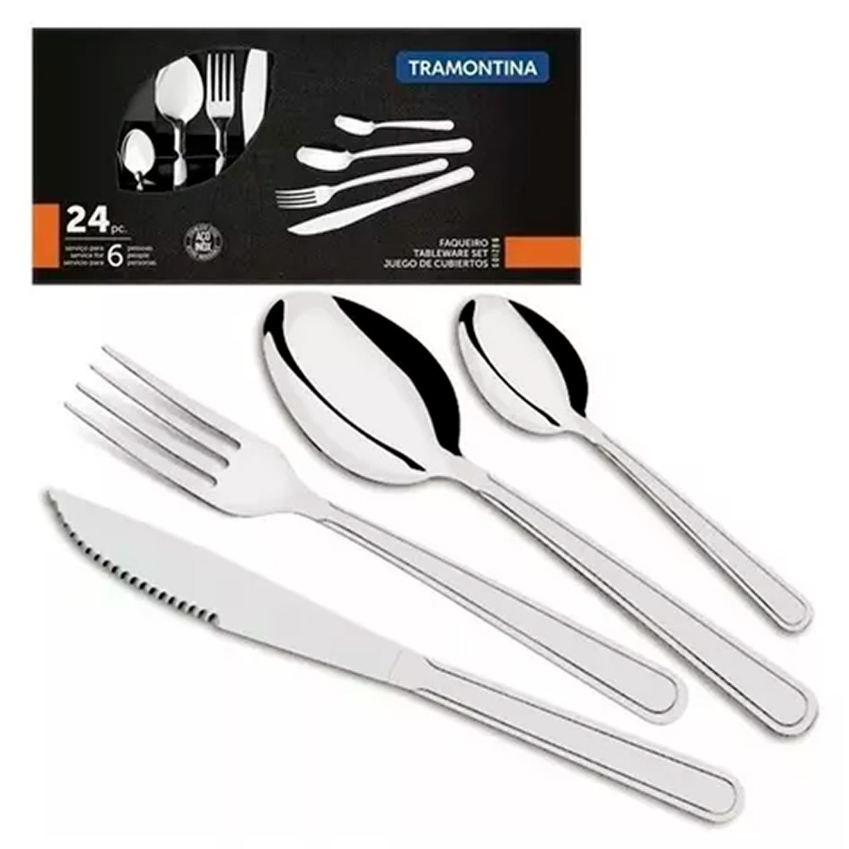 Faqueiro em Aco Inox 24 Peças Buzios Tramontina 23799071 - 6