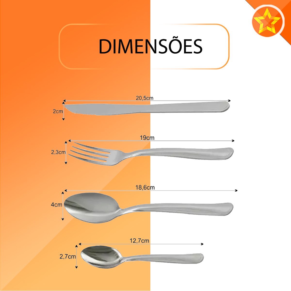 Faqueiro em Aco Inox 24 Peças Buzios Tramontina 23799071 - 3