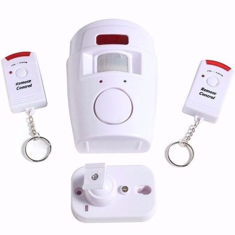 Kit Alarme Residencial sem Fio 2 Controles Sensor de Presenca e Sirene 105db