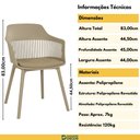 Ver imagem 3 de Kit 4 Cadeiras de Jantar Estofada Marcela - Nude Escuro