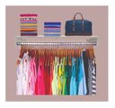 Ver imagem 1 de Kit 2 Cabideiros Mdf de Parede 1 Metro Arara Quarto Closets