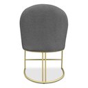Ver imagem 6 de Kit 06 Cadeiras Poltrona de Jantar Bela Linho Grafite Base Metálica Industrial Dourado - Pallazio