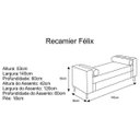 Ver imagem 4 de Recamier Divã Felix Baú 140cm Estofado Luiz Xv Sofá 2 Lugares Suede Vermelho para Sala de Estar Con